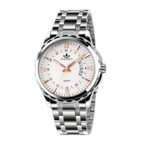 Fourron Waterproof Men's Wrist Watch - Silver