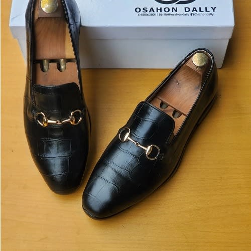 Osahon Dally Pure Alligator Horse-bit Loafers