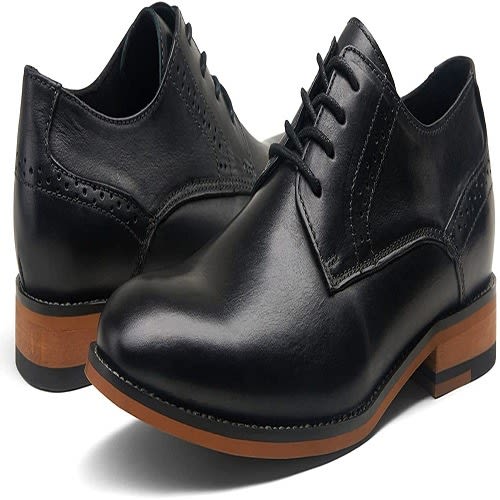 Plain Black Lace Up Shoe