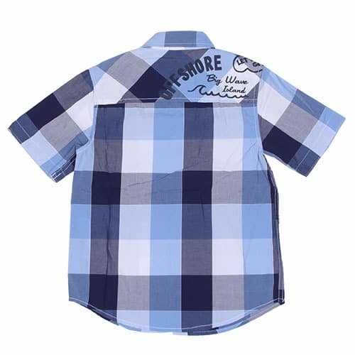 Boy’s Checked Short Sleeve Shirt-Blue