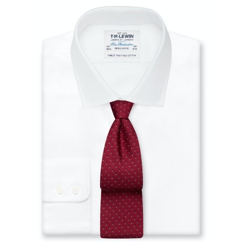 Wide Red And Blue Double Dash Silk Tie