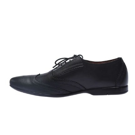 Patterned Lace Up Shoes - Black