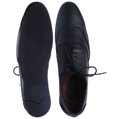 Patterned Lace Up Shoes - Black