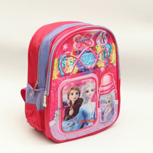 3D Frozen 2 Cartoon School Bag For Kids- (26cm*13cm*32cm)