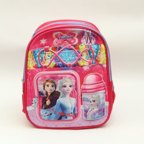 3D Frozen 2 Cartoon School Bag For Kids- (26cm*13cm*32cm)