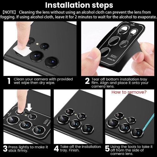 Camera Lens Protector 9h Tempered Glass Camera Cover Screen For Samsung Galaxy S22 Ultra