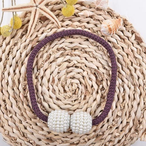 Pack Of 2 Magnetic Curtain Decorative Tieback With Pearls