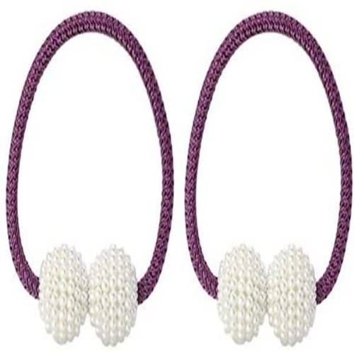 Pack Of 2 Magnetic Curtain Decorative Tieback With Pearls