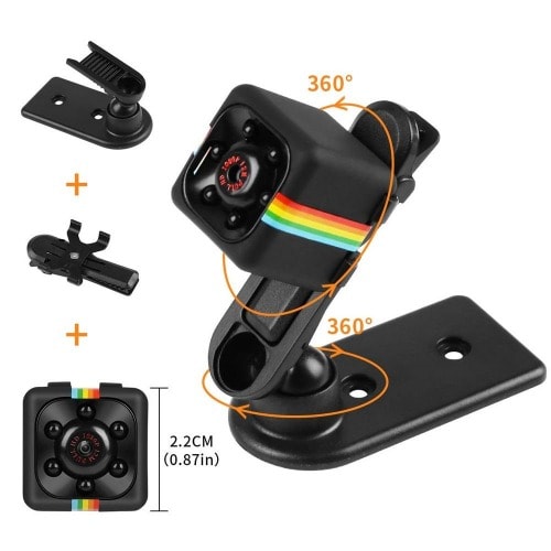 Mini Camera 1080P Hidden Camera With IR Night Vision And Motion Detection - BLACK
