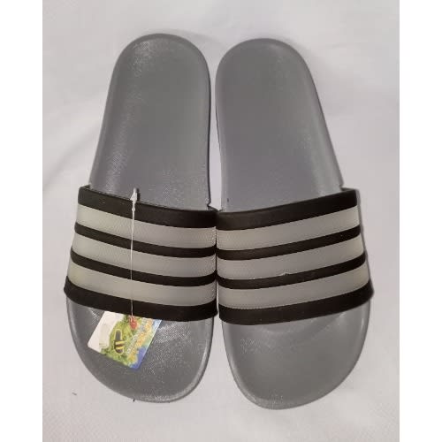 Gray Unisex Strip Slide