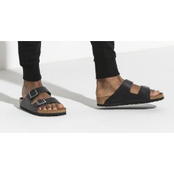 Two Buckle Nubuck Birkenstock - Unisex - Black