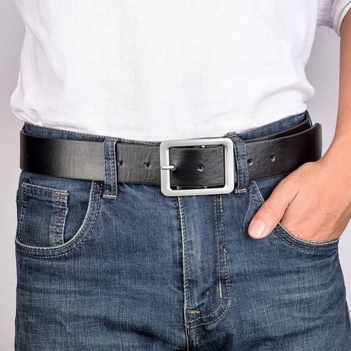 Men's Leather Belt - Black