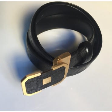 Men Leather Belt - Black