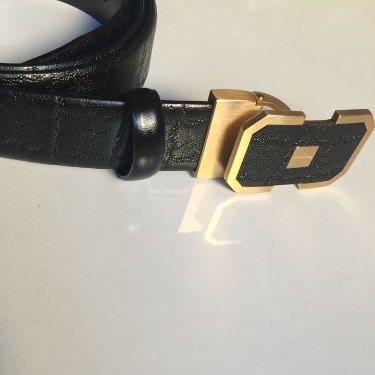 Men Leather Belt - Black
