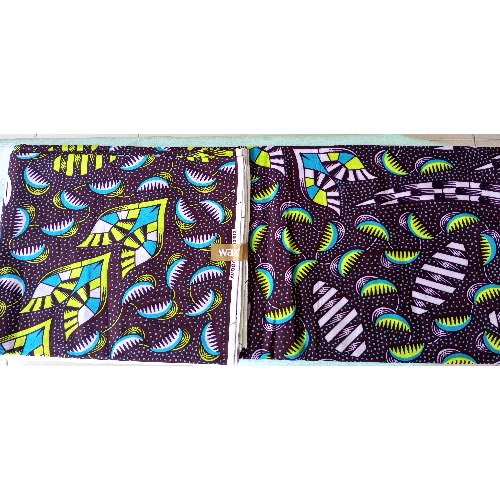 Multicolored Ankara With Sugarcane Pattern - 6yards