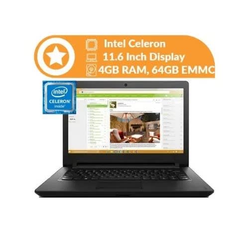 11.6" -100e Intel Celeron-4GB RAM - 64GB Emmc - Wins 10 - Black