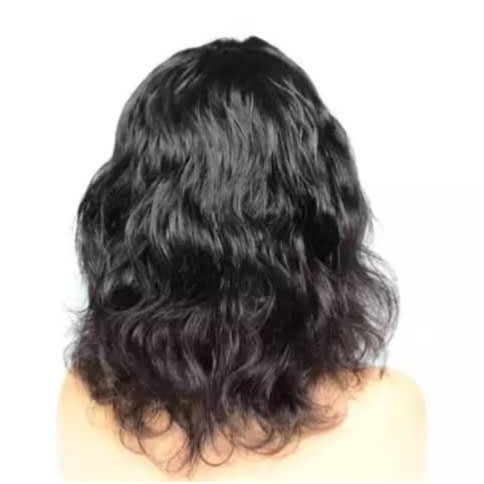 12" Wavy Wig With Closure - Black