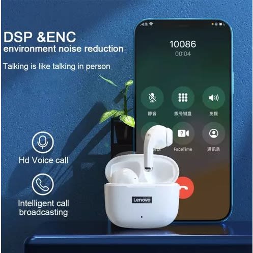 Lenovo Lp40 Bluetooth 5.0 Waterproof Earphone - White