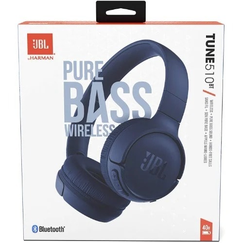 Tune 510bt - Wireless On-ear Headphones With Purebass Sound - Blue