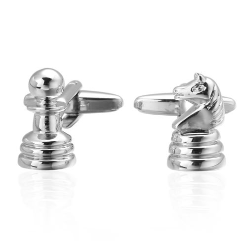 Silver Chess Board Character Cufflinks