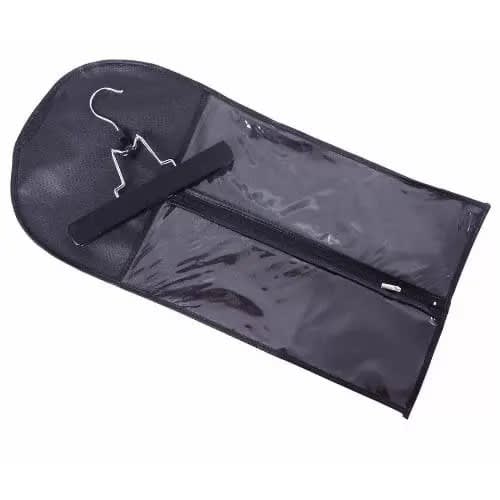 Wig Storage Bag With Zipper And Hanger - Black