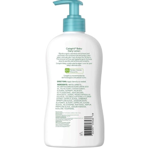 Baby Daily Lotion With Organic Calendula - Vit E - Sweet Almond - 399ml