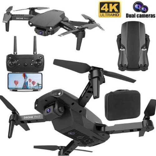 Mini Wifi Quadcopter Drone With 4k Dual Camera 360° Rotation