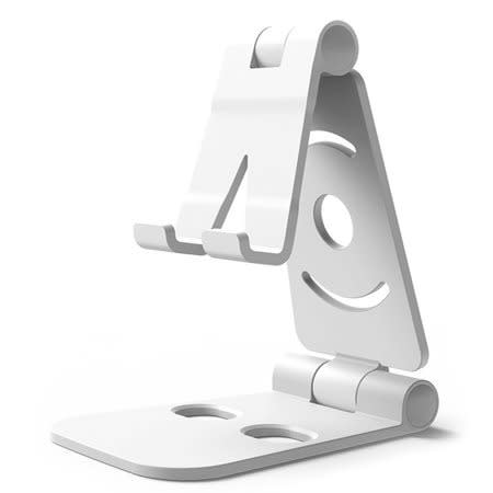 Portable Cell Phone Stand For Desktop Phone Holder - White