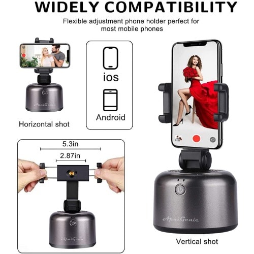 Genie 2 - The Personal Robot Camera, Intelligent Shooting, Facial Tracking - Black