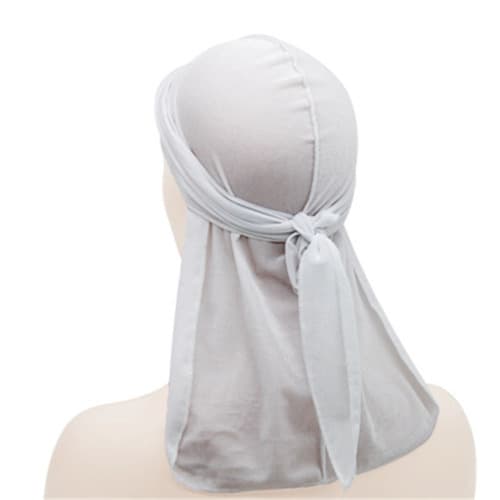 2pcs - White Velvet Durags - Soft Velvet Fabric For 360 Waves -