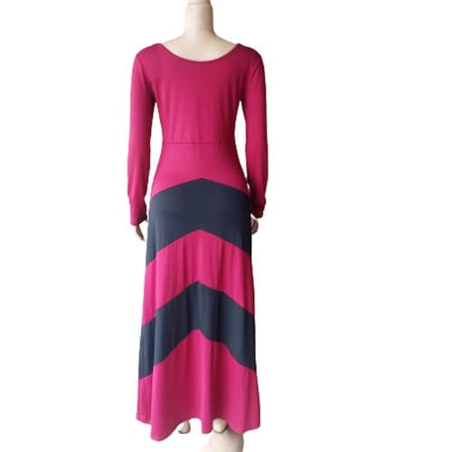 Ladies Maxi Dress-multicolor