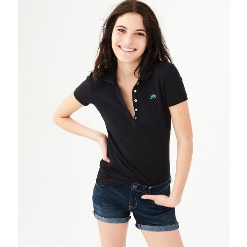 A87 Pique Polo - Black