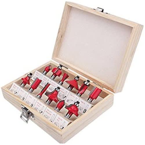 Router Bit Set Precise Router Bit Woodworking Tool - 12 Pcs - 8mm
