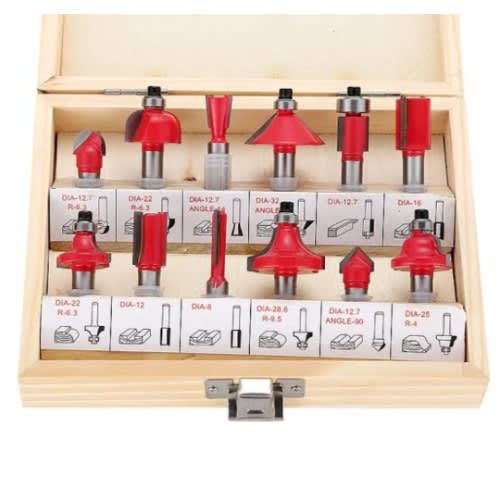 Router Bit Set Precise Router Bit Woodworking Tool - 12 Pcs - 8mm