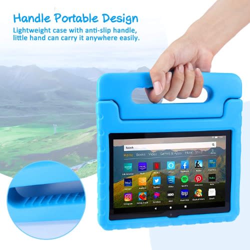 Fire Hd 8 Tablet - 10th Gen With Alexa - 32gb Rom 2gb Ram + Blue Flexible Proof Case