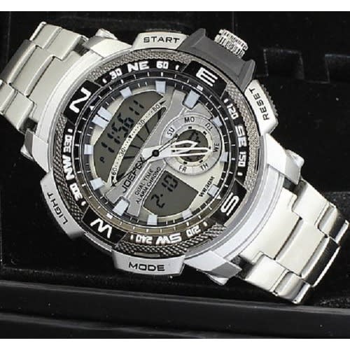 Joefox Silver Wrist Watch For Men