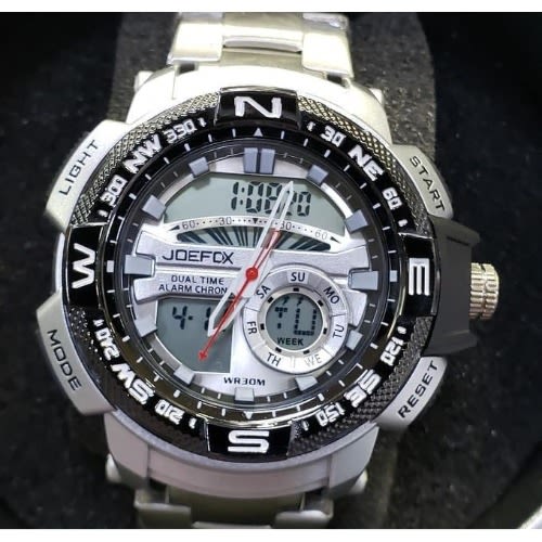 Joefox Silver Wrist Watch For Men