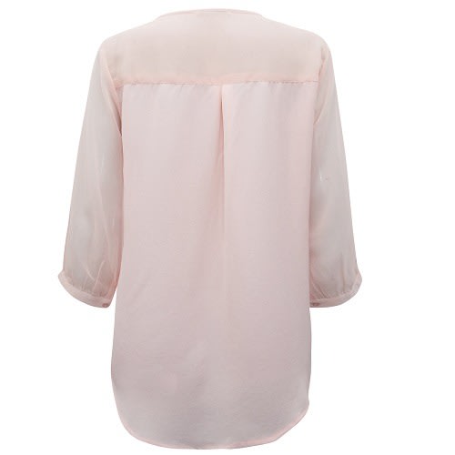 Semi Sheer Chiffon Crepe Blouse