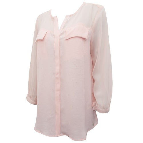 Semi Sheer Chiffon Crepe Blouse