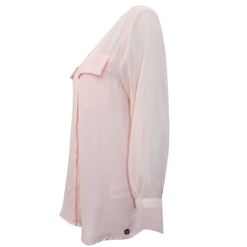 Semi Sheer Chiffon Crepe Blouse
