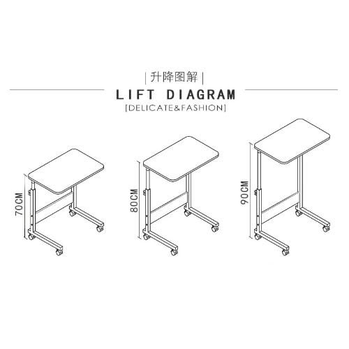 Adjustable Laptop Table With Wheels