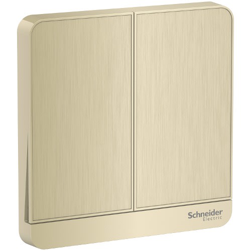AvatarOn, 2 Switches, 16ax, 250v, 2 Way, Led, Metal Gold Hairline||E8332L2LED_GH_G11