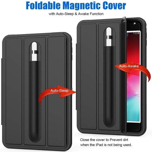 Slim Full-body Shockproof Defender Smart Case With Apple Pencil Holder For iPad Mini 4/5