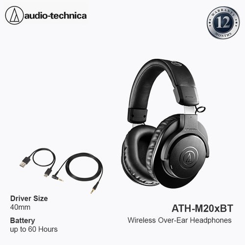 Wireless Over-ear Headphones -Ath-m20xbt