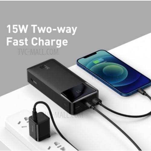 Baseus Digital Display Power Bank - 30000mah - 15w - Black