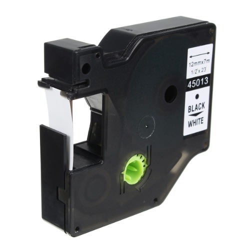 Cartridge Dymo 12mm Black And White Label Printer Cassette