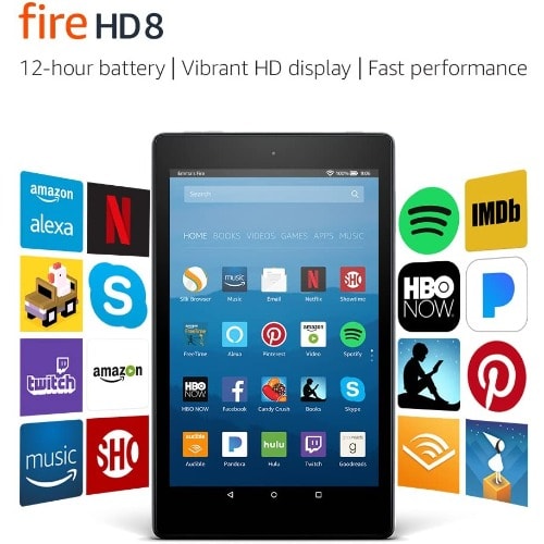 Fire HD 8 Tablet with Alexa - 8"HD Display - 32GB ROM - 2GB RAM - Black