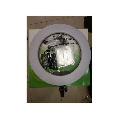 Rechargeable Led 21" Ring Light + 2 Rechargeable Battery Packs & Battery Charger