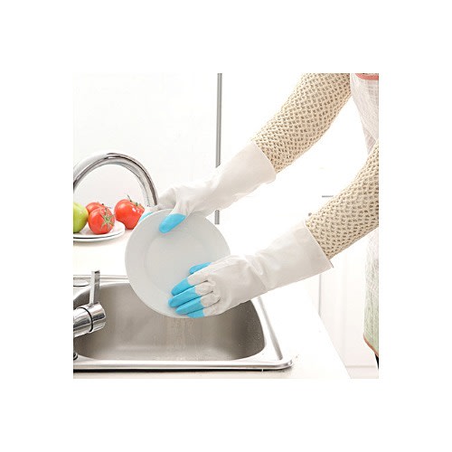 Kitchen Dish Washing & House Cleaning Rubber Gloves - Large