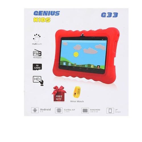 16GB + 2GB RAM – Android – Wi-fi Kids Tablet - Pre-installed Apps & Games + Blue Pouch